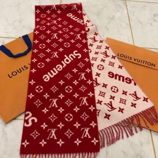 ルイヴィトン(LOUIS VUITTON)のsupreme louisvuitton マフラー　国内正規　　最終値下げ(マフラー)