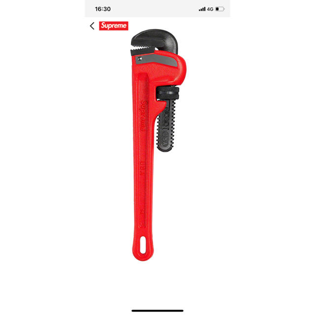 Supreme(シュプリーム)のsupreme 2020fw ridgid pipe wrench レンチ 自動車/バイクのバイク(工具)の商品写真