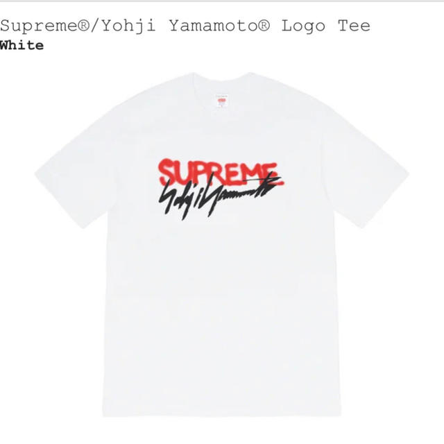 SupremeシュプリームYohji YamamotoコラボロゴTシャツ白LWhiteSIZE