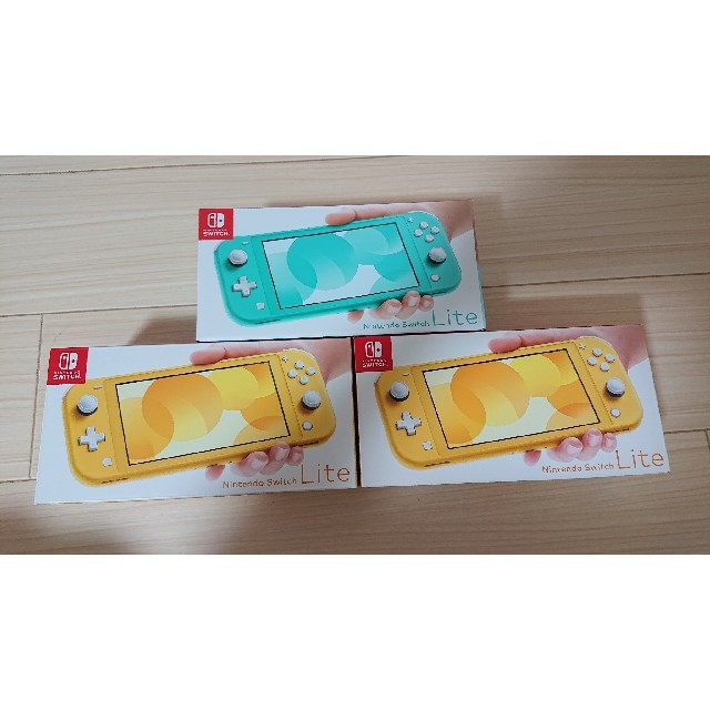 Nintendo Switch Lite 本体 イエロー2台 ターコイズ1台