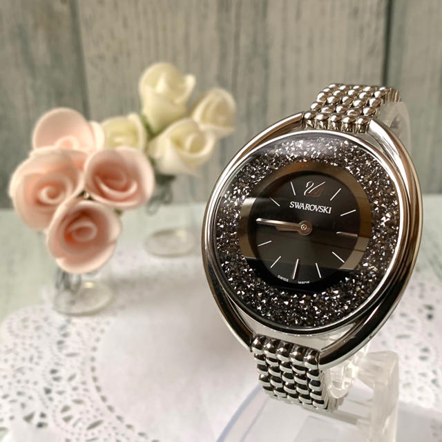 贈り物 【美品】Swarovski  スワロフスキー 時計 クリスタルライン シルバー 腕時計