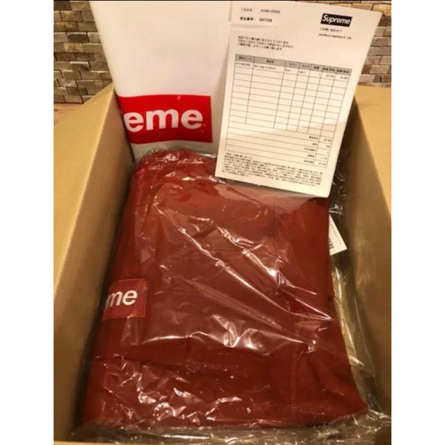 新品 M supreme box logo crewneck rust 18fw