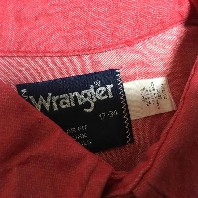 ウエスタンシャツ メンズ Wrangler ラングラー メンズ 赤 黒X6927