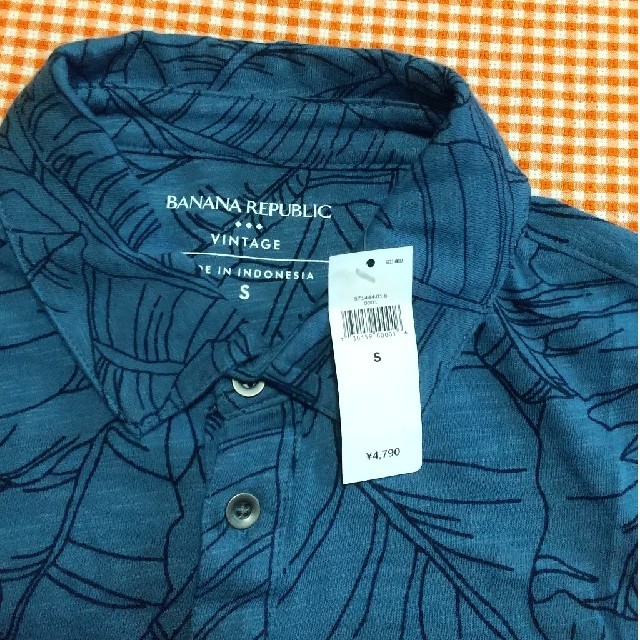 Banana Republic(バナナリパブリック)のバナナリパブリックホヌ柄デザインポロシャツ メンズS メンズのトップス(ポロシャツ)の商品写真