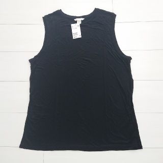 エイチアンドエム(H&M)のH&M タンクトップ ロング ビッグ Mサイズ 黒 新品(タンクトップ)