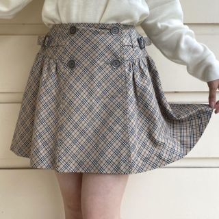 バーバリーブルーレーベル(BURBERRY BLUE LABEL)のBurberry flare mini skirt バーバリー　スカート(ミニスカート)