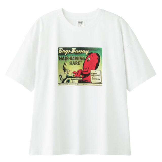 GU(ジーユー)の【新品】バッグスバニー アメカジ系 オーバーサイズ ビッグTシャツ ビッグＴ レディースのトップス(Tシャツ(半袖/袖なし))の商品写真