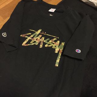 ステューシー(STUSSY)のステューシュー✖️チャンピオン(Tシャツ/カットソー(半袖/袖なし))