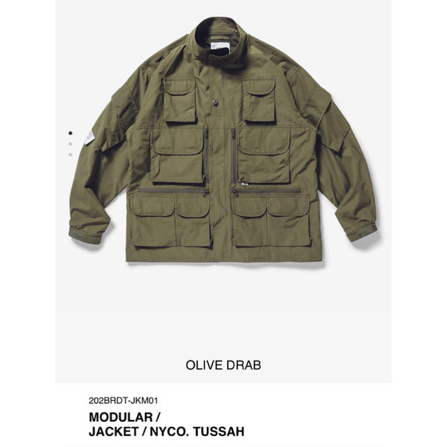 公式サイト WTAPS 20AW MODULAR JACKET OD ダブルタップス ミリタリー