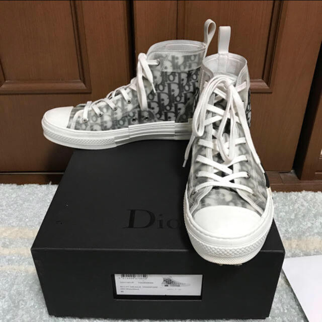 レシートあり　Dior ディオールオブリーク B23 ハイカットスニーカー　41