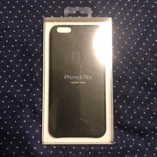アップル(Apple)の【純正】 iPhone 6 Plus用レザーケース　ブラック　MGQX2FE/A(iPhoneケース)