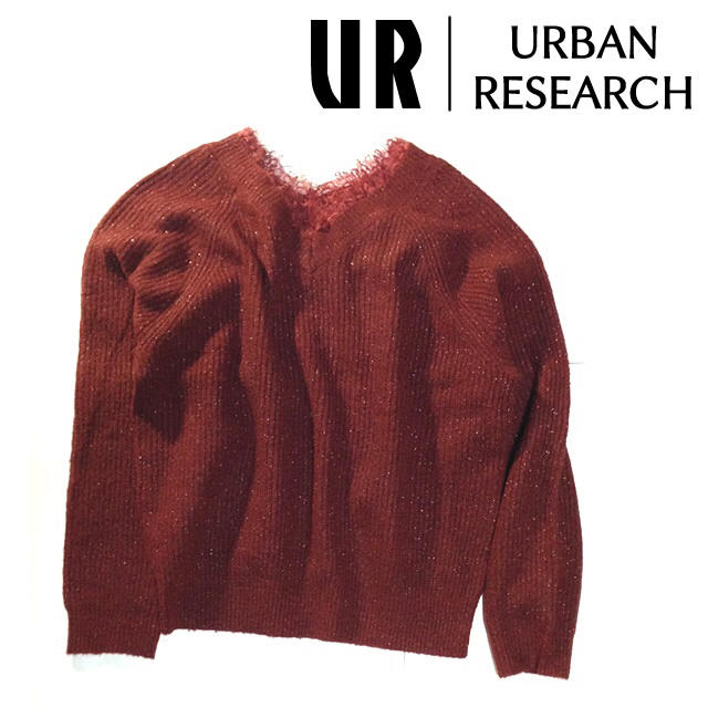 URBAN RESEARCH(アーバンリサーチ)のURBAN RESEARCH 首元レースラメニット  レディースのトップス(ニット/セーター)の商品写真