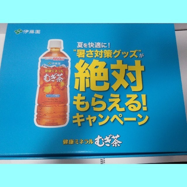 伊藤園(イトウエン)のむぎ茶　クッション(接触冷感) エンタメ/ホビーのコレクション(ノベルティグッズ)の商品写真