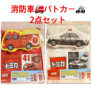 タカラトミー(Takara Tomy)のトミカ　はたらくくるま　ウォールポケット　消防車　パトカー　セット(その他)