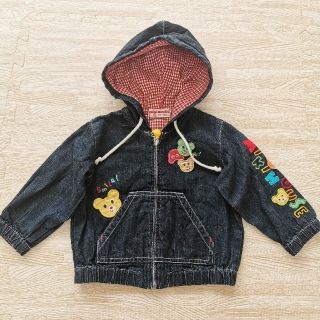 ミキハウス(mikihouse)のミキハウス mikihouse　デニム パーカー  ワッペン 刺繍 アウター  (ジャケット/コート)