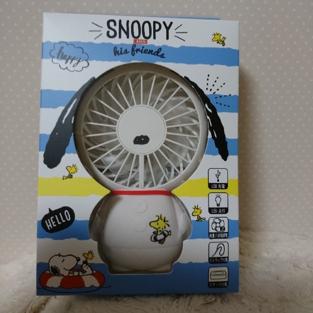 SNOOPY(スヌーピー)の新品未使用☆SNOOPYハンディファン スマホ/家電/カメラの冷暖房/空調(扇風機)の商品写真