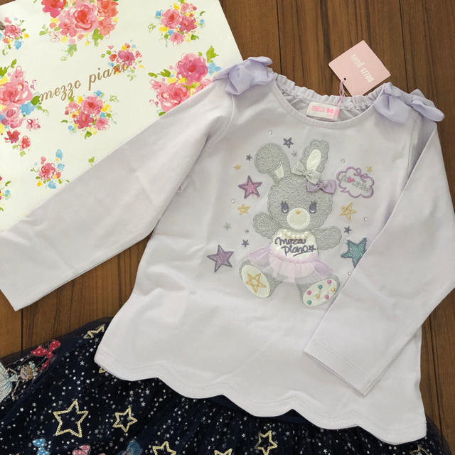 mezzo piano(メゾピアノ)のメゾピアノ 新品Tシャツ 110 キッズ/ベビー/マタニティのキッズ服女の子用(90cm~)(Tシャツ/カットソー)の商品写真