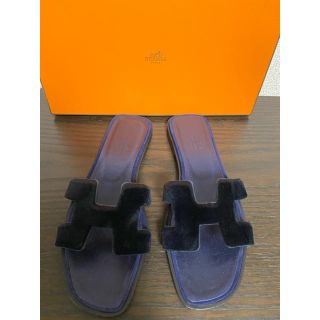 エルメス(Hermes)のHERMES  オラン　ミンク　サンダル(サンダル)