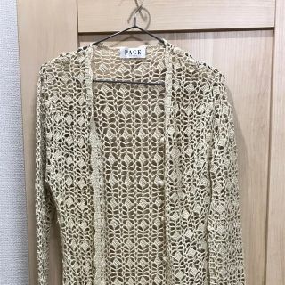 Used リネンコットンカーディガン　飾りボタン付き(カーディガン)