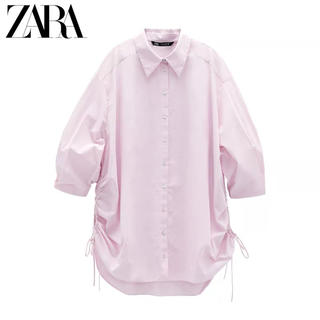 ザラ(ZARA)のZARA レディース　ピンクシャツ　オーバーサイズ(シャツ/ブラウス(長袖/七分))