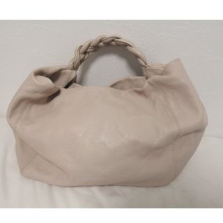 セオリー(theory)の本革theoryピンクベージュbag(ハンドバッグ)