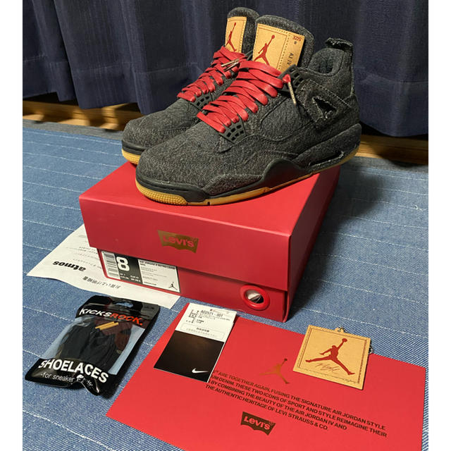 国内正規 nike air jordan 4 levi's 26.0 リーバイス