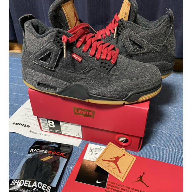 NIKE(ナイキ)の国内正規 nike air jordan 4 levi's 26.0 リーバイス メンズの靴/シューズ(スニーカー)の商品写真