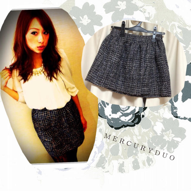 MERCURYDUO(マーキュリーデュオ)のMERCURYDUO♡ツイードスカート レディースのスカート(ミニスカート)の商品写真