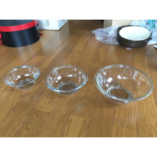 pyrex/パイレックス 耐熱ガラスボウル 3点セット | フリマアプリ ラクマ