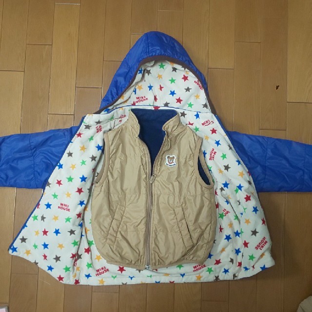 mikihouse(ミキハウス)の【ダリア様専用★】ミキハウス  ジャンパー  ベスト付 100cm  キッズ/ベビー/マタニティのキッズ服男の子用(90cm~)(ジャケット/上着)の商品写真