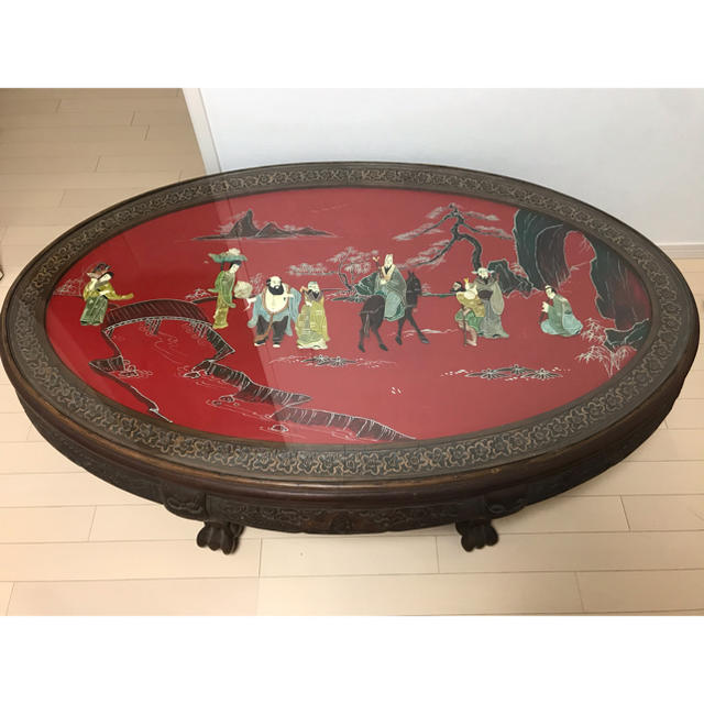 中国清時代　テーブル　 エンタメ/ホビーの美術品/アンティーク(彫刻/オブジェ)の商品写真