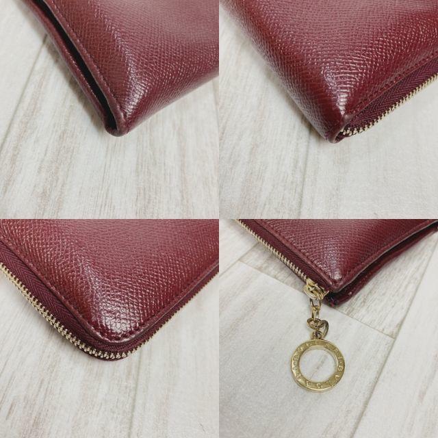 ブルガリ BVLGARI L字ファスナー長財布 39384 ボルドー レザー 2