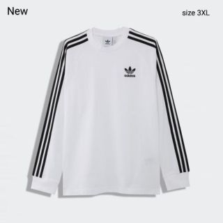 アディダス(adidas)の新品 3XL adidas originals ロンT  白×黒 ラグラン(Tシャツ/カットソー(七分/長袖))