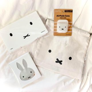 ラスト❣️⭐️ミッフィー⚘フェイスデザイン4点　巾着マスクケースAirPods(キャラクターグッズ)