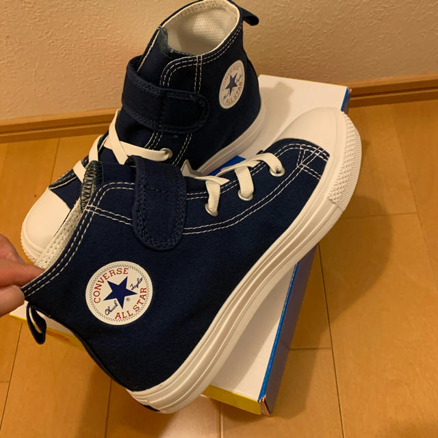 CONVERSE(コンバース)の★新品未使用 コンバース ハイカット スニーカー21センチ ネイビー 軽量タイプ キッズ/ベビー/マタニティのキッズ靴/シューズ(15cm~)(スニーカー)の商品写真