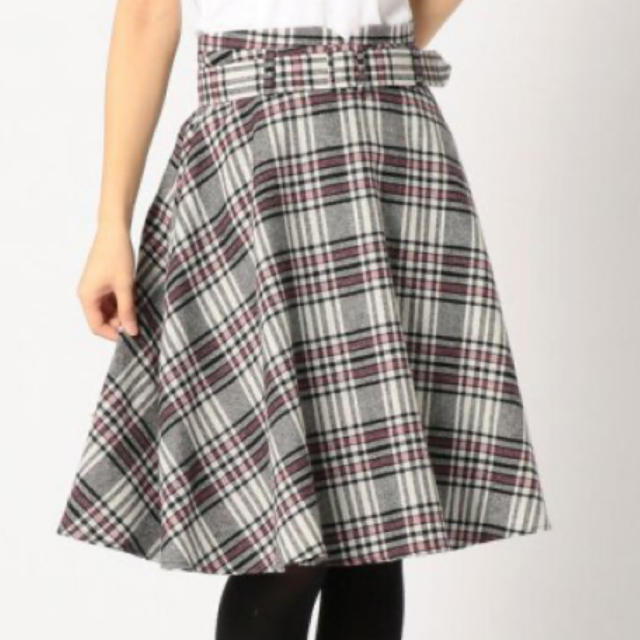 MISCH MASCH(ミッシュマッシュ)のMISCH MASCH❤︎ウールチェックフレアースカート レディースのスカート(ひざ丈スカート)の商品写真