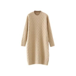 ザラ(ZARA)の🍁秋新作🍁2357◆ケーブル ニットワンピース(ひざ丈ワンピース)