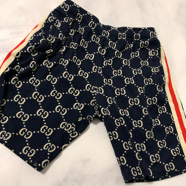 新品】 ハーフパンツ GUCCI - Gucci 希少 ネイビー XS ショートパンツ 