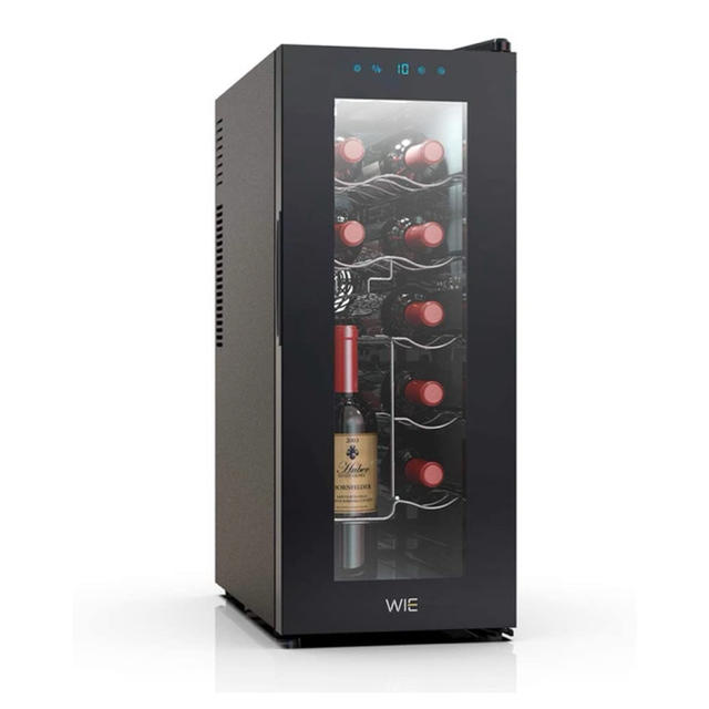 ワインセラー　大容量35L 12本収納　縦置き静音式グラス収納 UVカット | フリマアプリ ラクマ