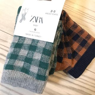 ザラキッズ(ZARA KIDS)の専用！新品未使用！【ZARAbaby】靴下 2足セット！ SOX ザラベビー(靴下/タイツ)