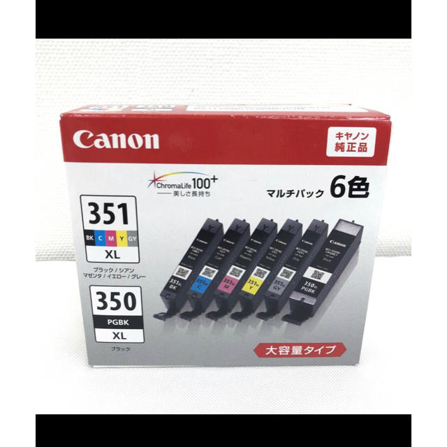 Canon(キヤノン)の新品Canon純正インクBCI-351XL+BCI-350XL6色 マルチパック スマホ/家電/カメラのPC/タブレット(PC周辺機器)の商品写真