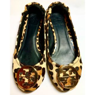 トリーバーチ(Tory Burch)の再！お値下げします❣️トリーバーチ❣️レオバード柄のハラコ、バレエシューズ❣️(バレエシューズ)