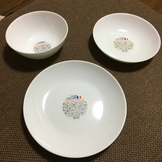 ヤマザキセイパン(山崎製パン)の強化ガラスお皿3枚セット(食器)
