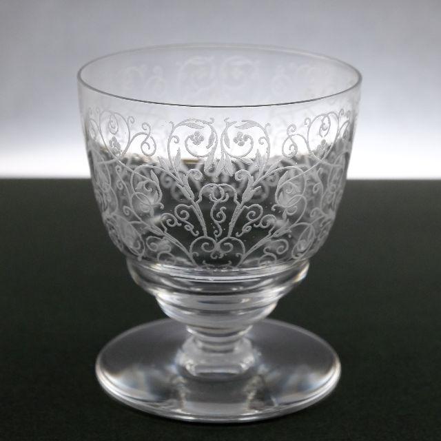 7cm口径C／ アンティークバカラ BACCARAT ルリ H7cm ワイングラス