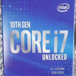 インテレクション(INTELECTION)の【送料込】intel Core i7 10700K (PC周辺機器)