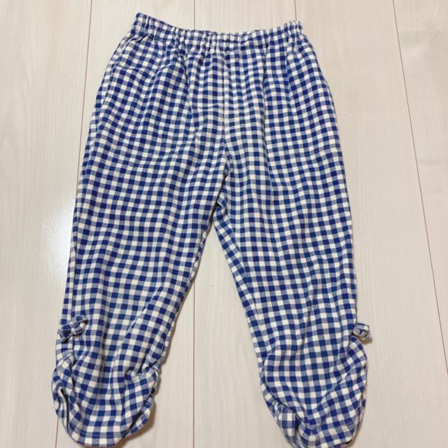 ブルーチェック柄レギンス140値下げしました！ キッズ/ベビー/マタニティのキッズ服女の子用(90cm~)(パンツ/スパッツ)の商品写真