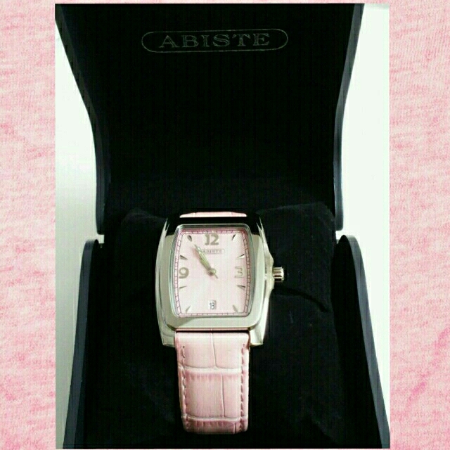 アビステ☆ピンク色の可愛い時計
