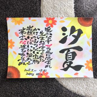 期間限定値引き❤︎名前ポエム 名前フレーム 命名書き プロフ必ず読んでください(オーダーメイド)