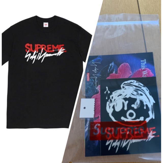 Supreme®/Logo Tee【M】& 店舗限定ステッカーセット