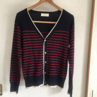 ダブルクローゼット(w closet)のダブルクローゼット ボーダーカーディガン(カーディガン)